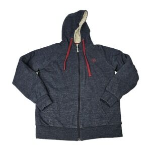 Ariat Real‎ Blue Red Sherpa Lined Full Zip Hoodie Women's XS Fleece Cozy Jacket